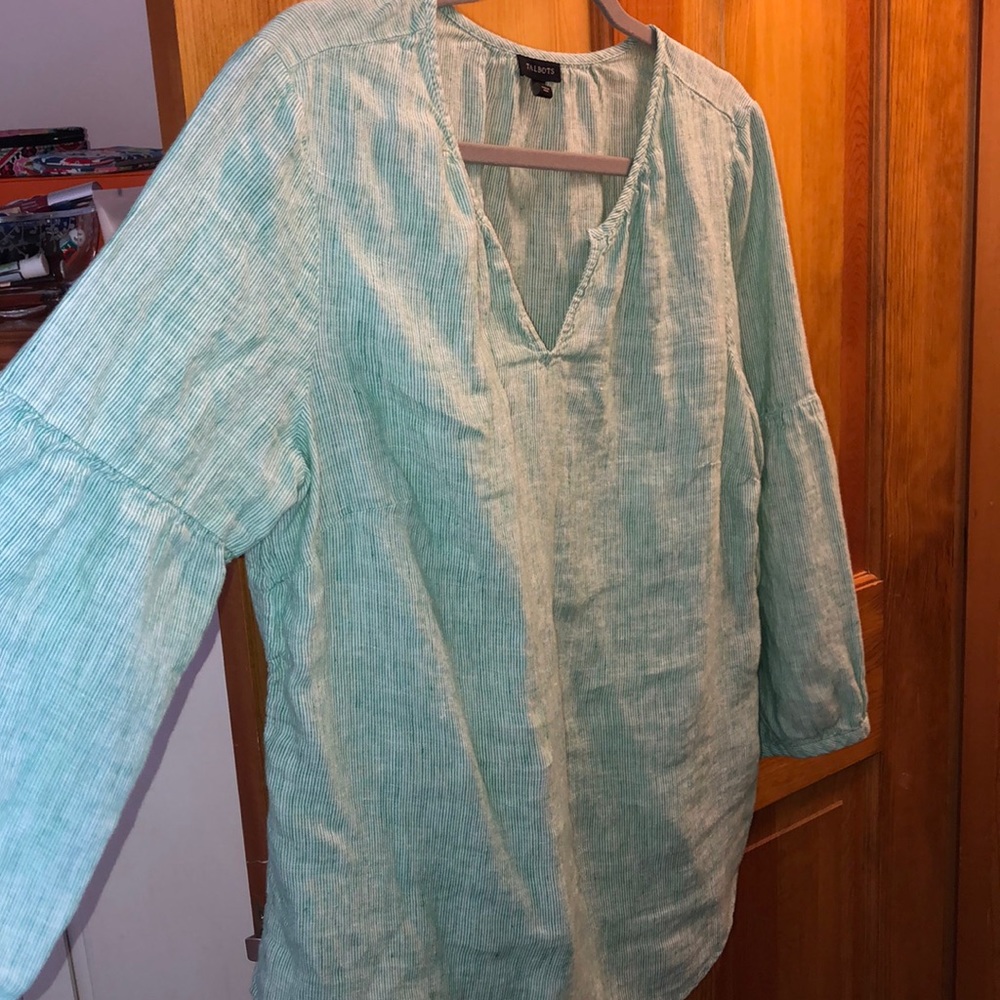 Talbots Linen Top Sz Large - Picture 3 of 6